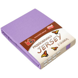 Prześcieradło jersey z gumką 120x200 fioletowe P22-120 grube