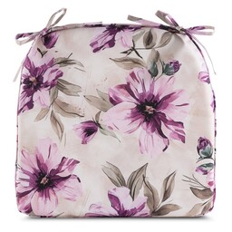 Eurofirany Poduszka siedzisko 40x38x4 Garden 29b kremowa różowa