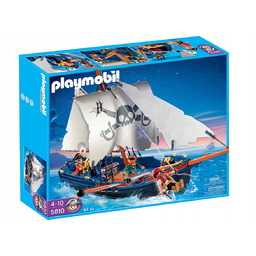 PLAYMOBIL PIRACI STATEK KORSARZY OKRĘT PIRACKI + 3
