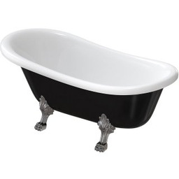 OMNIRES Wanna wolnostojąca ATENA COMFORT M+ 157x77 biały/czarny