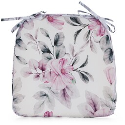 Eurofirany Poduszka siedzisko 40x38x4 Garden 30c biała różowa