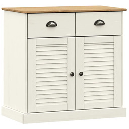 Edinos Biała sosnowa komoda z 2 szufladami M8-E70