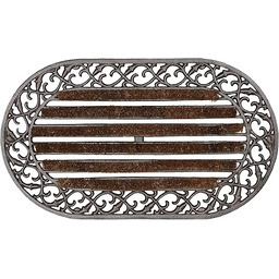 Relaxdays Wycieraczka z żeliwa na drzwi z włosiem,