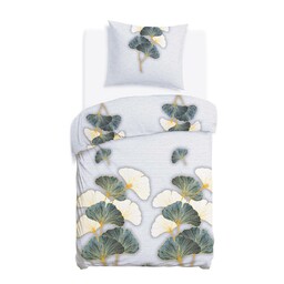Darymex Pościel flanelowa 140x200 31510/1 szara zielona liście
