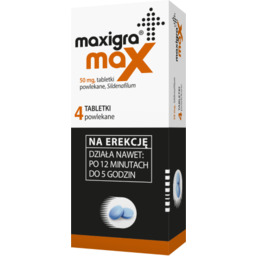 Maxigra Max 50 mg, 4 tabletki