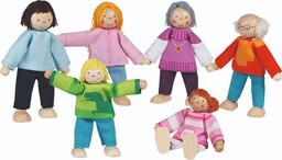 Drewniane laleczki Nowoczesna Rodzina 51496- goki, domki