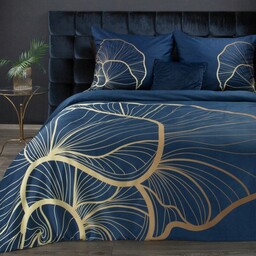Pościel Komplet Premium 160 X 200 Satyna Ciemnoniebieska