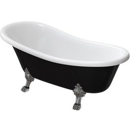 OMNIRES Wanna wolnostojąca ATENA COMFORT M+ 168x76 biały/czarny