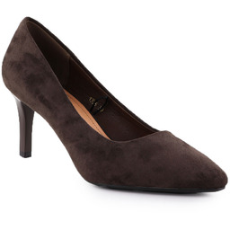 Szpilki czółenka damskie zamszowe czekoladowe Sergio Leone 1336