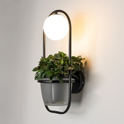 Lampa Ścienna Lindby, Orna, ściemnialny, czarny, salon, metal,