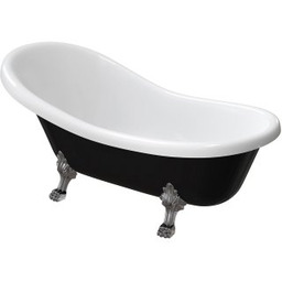 OMNIRES Wanna wolnostojąca ATENA COMFORT M+ 174x82 biały/czarny