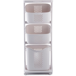 4Home Uniwersalne kosze na kółkach TRIS, 3 piętra,