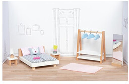 Drewniane meble dla lalek Sypialnia Miś Goki 51468
