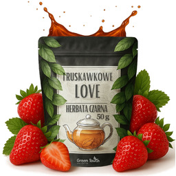 Truskawkowe love 50 g -herbata czarna z truskawką