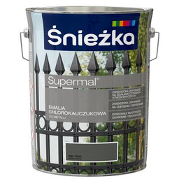 Emalia chlorokauczukowa Supermal szary jasny 5 l Śnieżka