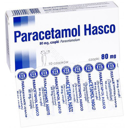 Paracetamol Hasco 80 mg Czopki przeciwgorączkowe, 10 sztuk