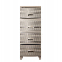 Szafka Komoda Regał 4 Szuflady Beż Turan