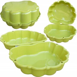 Duża Piaskownica Basen plastikowa Zamykana Muszla 2w1 87x78x18cm