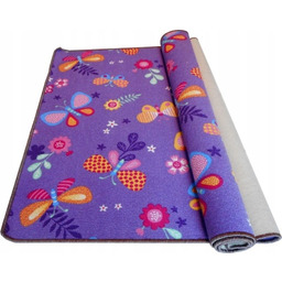 Dywan Dziecięcy Papillon Fioletowy motylki 200x250