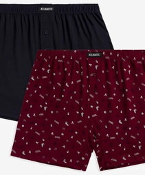 Bokserki męskie Atlantic 2MBX-045 bordo 2-pack