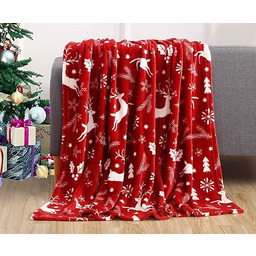 Elegant Comfort Luksusowy aksamitny super miękki świąteczny nadruk