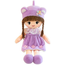 Lalka szmacianka pluszowa fioletowa 45cm