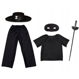 Kostium Zorro Kapelusz Maska Bluzka 134-140 5el