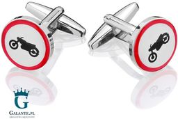 Spinki do mankietów X2 Uwaga Motocyklista!