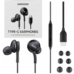Słuchawki Dokanałowe Samsung Akg Typ-c Czarne Oryginalne Bass