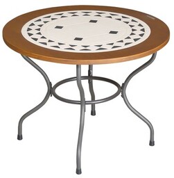 PATIO Stół ogrodowy Como 100 cm Brązowo-beżowy