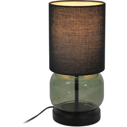 Lampka nocna z abażurem Dorme TB-63748-BL-GR Italux czarny