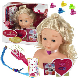 Lalka Głowa do stylizacji i czesania Fryzjer Coralie