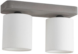 Delikatna lampa sufitowa 2xE27 maks. 25W szary beton/biały
