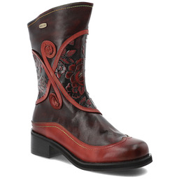 Laura Vita Czerwone Kozaki Modne Buty Damskie