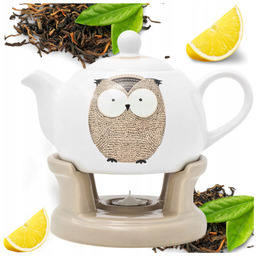 Imbryk Dzbanek z Podgrzewaczem 1L Czajnik Do Herbaty