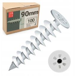 Kołek wkręcany do styropianu wkręt ślimak spiralny kotwa