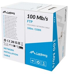 Lanberg kabel LAN FTP 100Mb/s 100m drut CCA