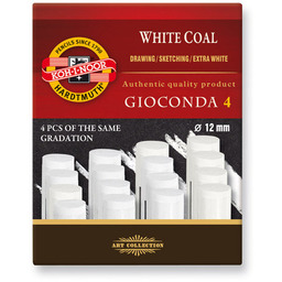 Koh-I-Noor Gioconda Węgiel prasowany nr4 biały 4sz