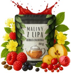 Malinowo-lipowa 50 g - herbata owocowa z maliną