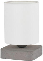 Delikatna lampa stołowa 1xE27 maks. 25W szary beton/czarny