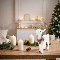 Renifer z materiału z brokatowymi rogami 70 cm