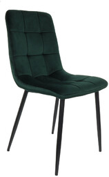 krzesło tapicerowane Barry do jadalni welur zielony