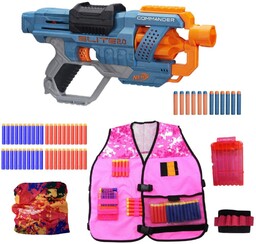 Nerf Elite 2.0 Commander E9485 + różowa kamizelka