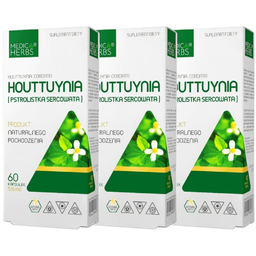 Medica Herbs Houttuynia Ekstrakt 520mg Przeciwwirusowe ODPORNOŚĆ 3x