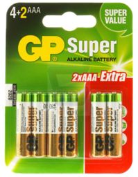 Bateria GP 1,5V AAA LR03 SUPER ALKALINE -