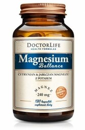 DOCTOR LIFE_Magnesium Ballance cytrynian i jabłczan magnezu magnez