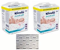 Podkłady jednorazowe dla niemowląt Kindii Pure&Soft 60 sztuk