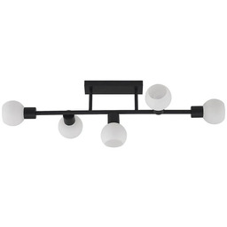 Lindby - Biscala 5 Lampa Sufitowa Black/Opal