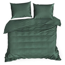 EUROFIRANY Pościel Vera 160 x 200 cm Ciemnozielony