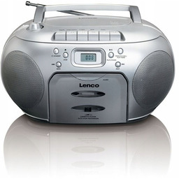 Boombox Lenco SCD420SI srebrny Radio sieciowo-bateryjne Fm CD